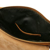 Internal Pocket View Of The Natural Leather Crossbody Bag Mens