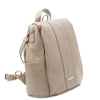 Angled View Of The Light Taupe Ladies Backpack