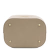 Underneath View Of The Light Taupe Ladies Bucket Bag