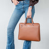 Woman Holding The View Of The Congac Ladies Leather Business Bag