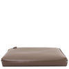 Underneath View Of The Dark Taupe Ladies Leather Business Bag
