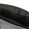 Internal Pocket View Of The Grey Ladies Leather Business Bag