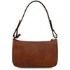 Leather Clutch Bag for Women in brown with a stylish shoulder strap and classic design.