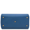 Underneath View Of The Denim Ladies Leather Duffle Bag