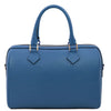 Rear View Of The Denim Ladies Leather Duffle Bag