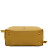 Underneath View Of The Yellow Ladies Leather Shopper Tote