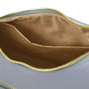 Internal Pocket View Of The Light Blue Ladies Over The Shoulder Bag