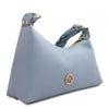 Angled View Of The Light Blue Ladies Over The Shoulder Bag