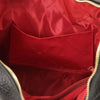 Internal Pocket View Of The Black Ladies Pebbled Leather Hobo Bag
