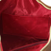 Internal Pocket View Of The Cognac Ladies Pebbled Leather Hobo Bag