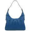 Rear View Of The Denim Ladies Pebbled Leather Hobo Bag