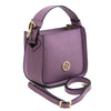 Angled And Shoulder Strap View Of The Lilac Ladies Small Handbag