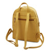 Rear View Of The Pastel Yellow Ladies Small Leather Backpack