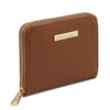 Angled View Of The Cognac Ladies Wallet
