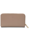 Rear View Of the Light Taupe Ladies Zip Around Wallet