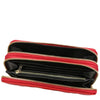Internal Pocket View Of The Lipstick Red Ladies Zipper Wallet