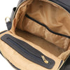 Internal Pocket View Of The Dark Blue Ladies Backpack