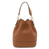 Rear View Of The Cognac Ladies Bucket Bag