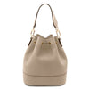 Rear View Of The Light Taupe Ladies Bucket Bag