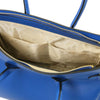 Internal Pocket View Of The Blue Ladies Handbag