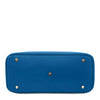 Underneath View Of The Blue Ladies Handbag