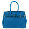 Front View Of The Blue Ladies Handbag