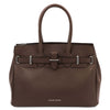 Front View Of The Chocolate Ladies Handbag