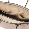 Internal Pocket View Of The Light Taupe Ladies Handbag