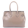 Rear View Of The Light Taupe Ladies Handbag