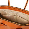 Internal Pocket View Of The Orange Ladies Handbag