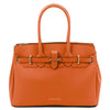 Front View Of The Orange Ladies Handbag