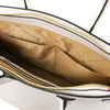 Internal Pocket View Of The White Ladies Handbag
