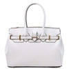 Front View Of The White Ladies Handbag