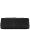 Leather Clutch Bag for Women - Bottom view of a black leather clutch bag showcasing its sleek design.