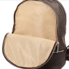 Inside Front Pocket View Of The Chocolate Ladies Small Leather Backpack