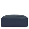 Underneath View Of The Dark Blue Ladies Small Leather Backpack