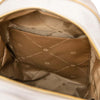 Internal Pocket View Of The White Ladies Small Leather Backpack