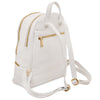 Rear View Of The White Ladies Small Leather Backpack