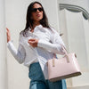 Women Posing With The Ballet Pink Ladies Small Leather Handbag