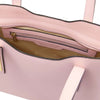 Internal Zip Pocket View Of The Ballet Pink Ladies Small Leather Handbag