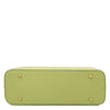 Underneath View Of The Lime Green Ladies Small Leather Handbag