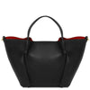 Rear View Of The Black Large Italian Handbag