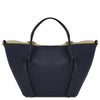 Rear View Of The Dark Blue Large Italian Handbag