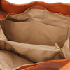 Internal Pocket View Of The Brandy Large Leather Shoulder Bag