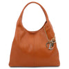 Front View Of The Brandy Large Leather Shoulder Bag