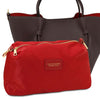 Removal Internal Compartment View Of The Chocolate Large Italian Handbag