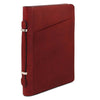 Angled View Of The Red Leather Document Case