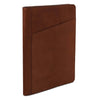 Angled View Of The Brown Leather Document Case With Ring Binder