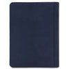 Rear View Of The Dark Blue Leather Document Case With Ring Binder
