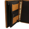 Internal Compartment View Of The Natural Leather Document Case With Ring Binder